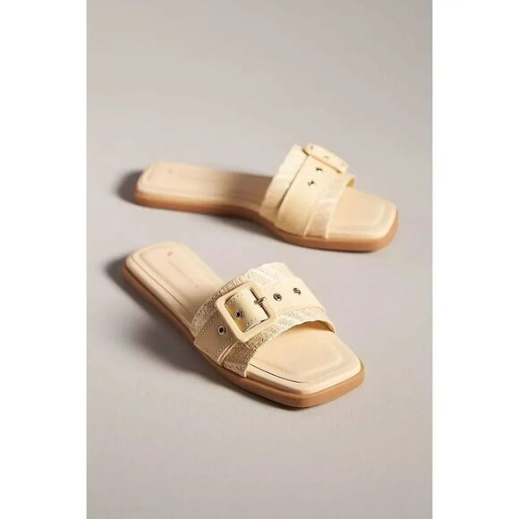 By Anthropologie Buckle Slide Sandals 40, US 9~9.5 NWT - Picture 1 of 7